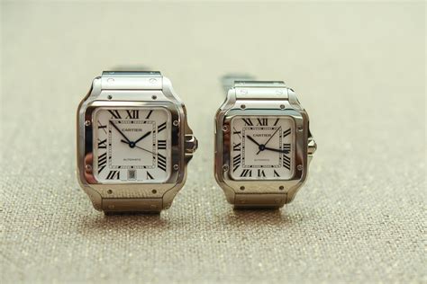 cartier santos de cartier automatic large reviews|cartier santos medium vs large.